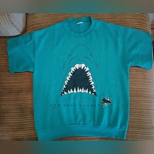 Vintage San Jose Sharks Teal Sweatshirt